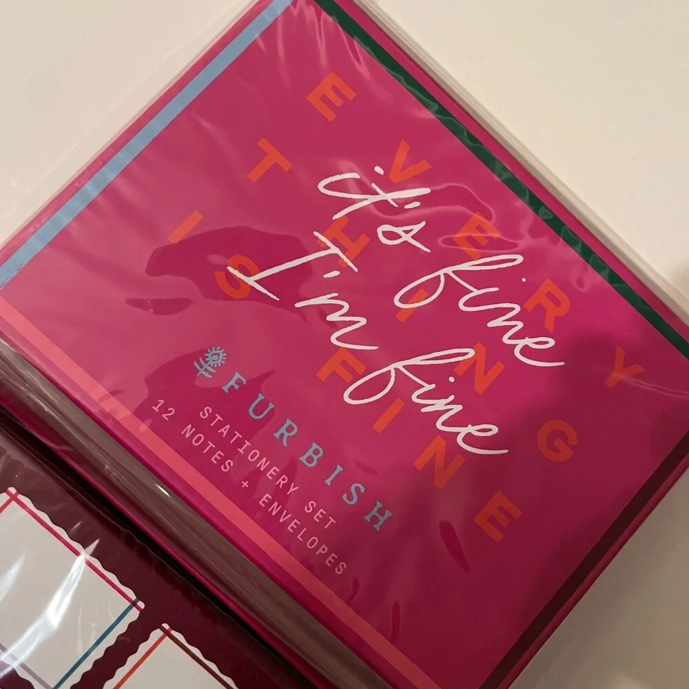 Sarcastic Note Cards (it's fine I'm fine). by Furbish (2 boxes / new)‎